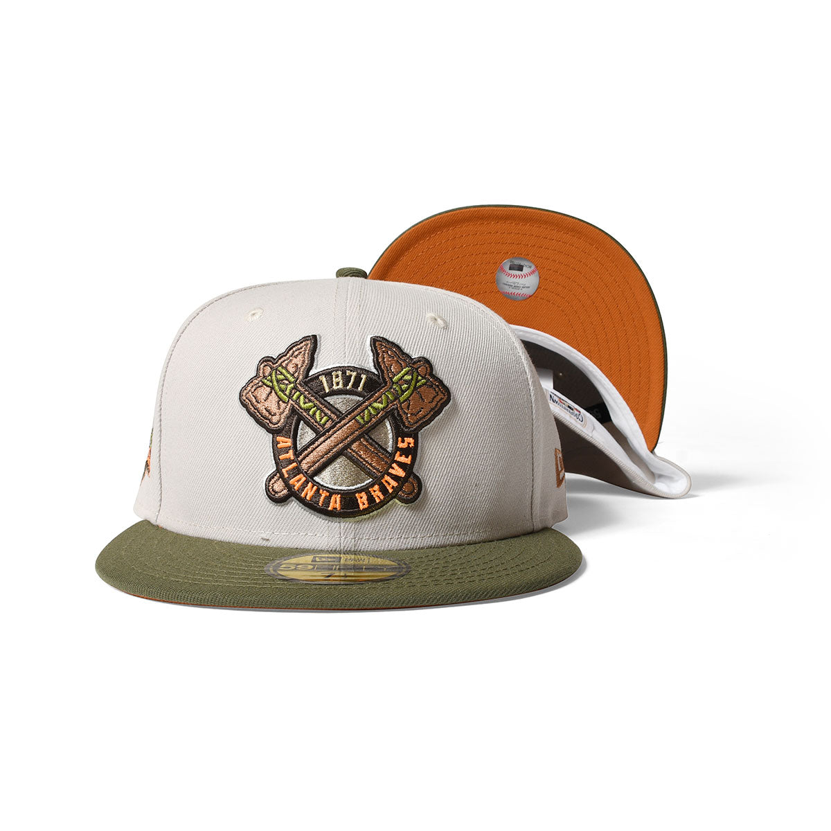 NEW ERA Atlants Braves - 150th ANV 59FIFTY STONE/OLIVE【13751171】