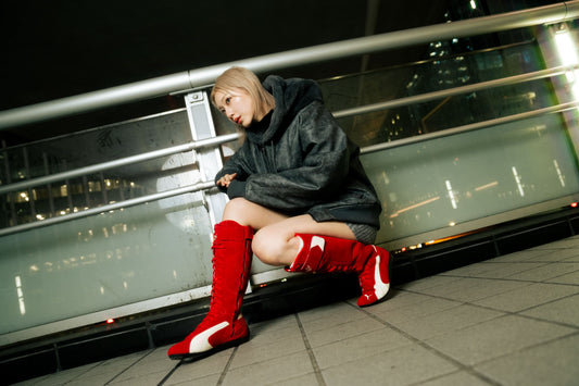 PUMAのアイコンを、冬の足元に