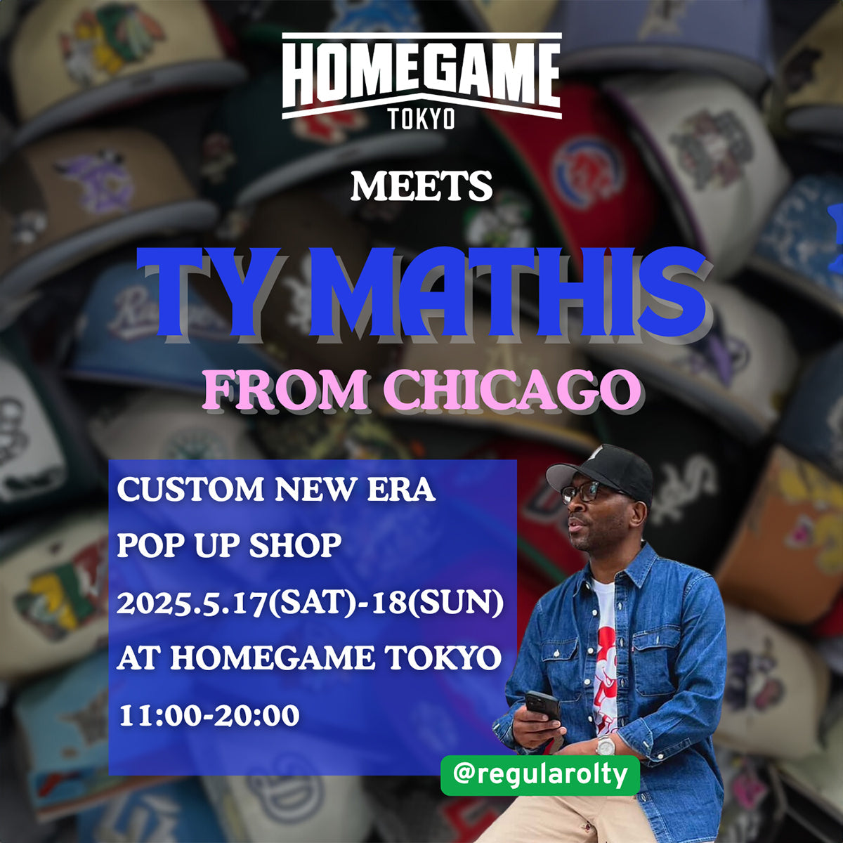 TY MATHISによる海外カスタムNEW ERAを販売するPOP UP SHOPが開催決定！ – HOMEGAME TOKYO