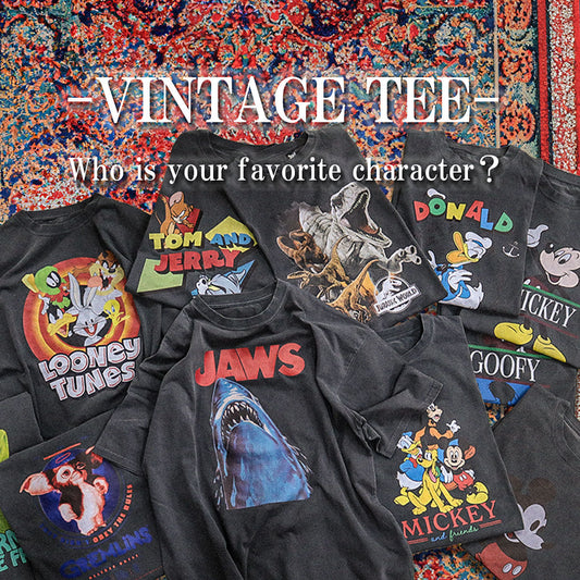 VINTAGE仕様のTシャツが入荷！お気に入りの１枚を身に着けよう！