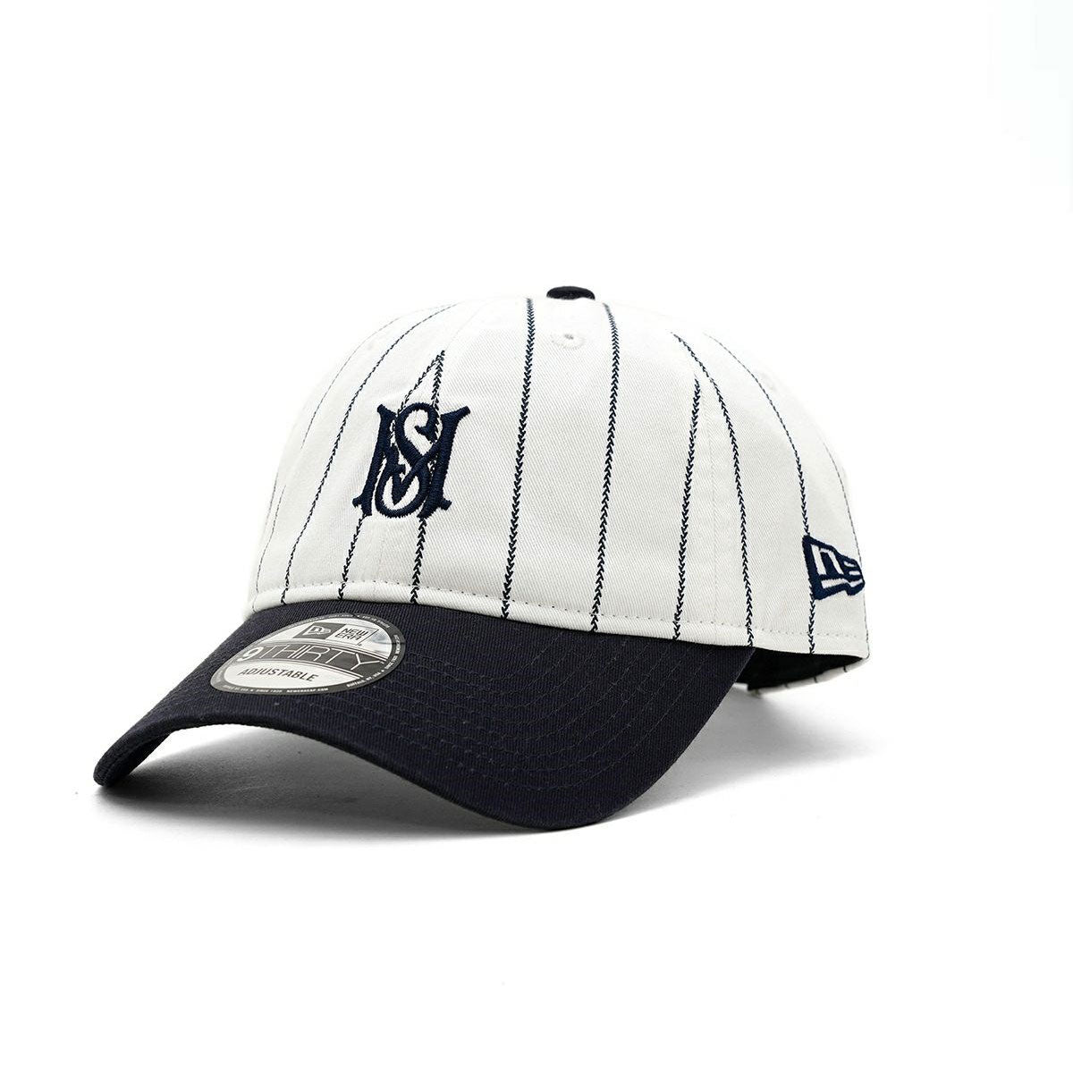 NEW ERA × MFC STORE - 9THIRTY MS LOGO CAP WHTNVY STRIPE [14215130]