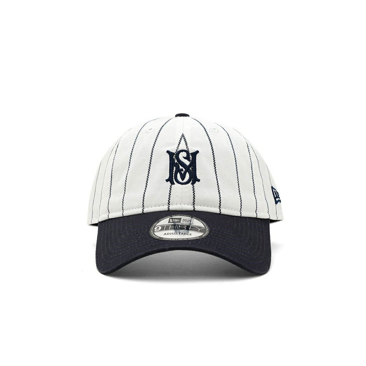 NEW ERA × MFC STORE - 9THIRTY MS LOGO CAP WHTNVY STRIPE [14215130]