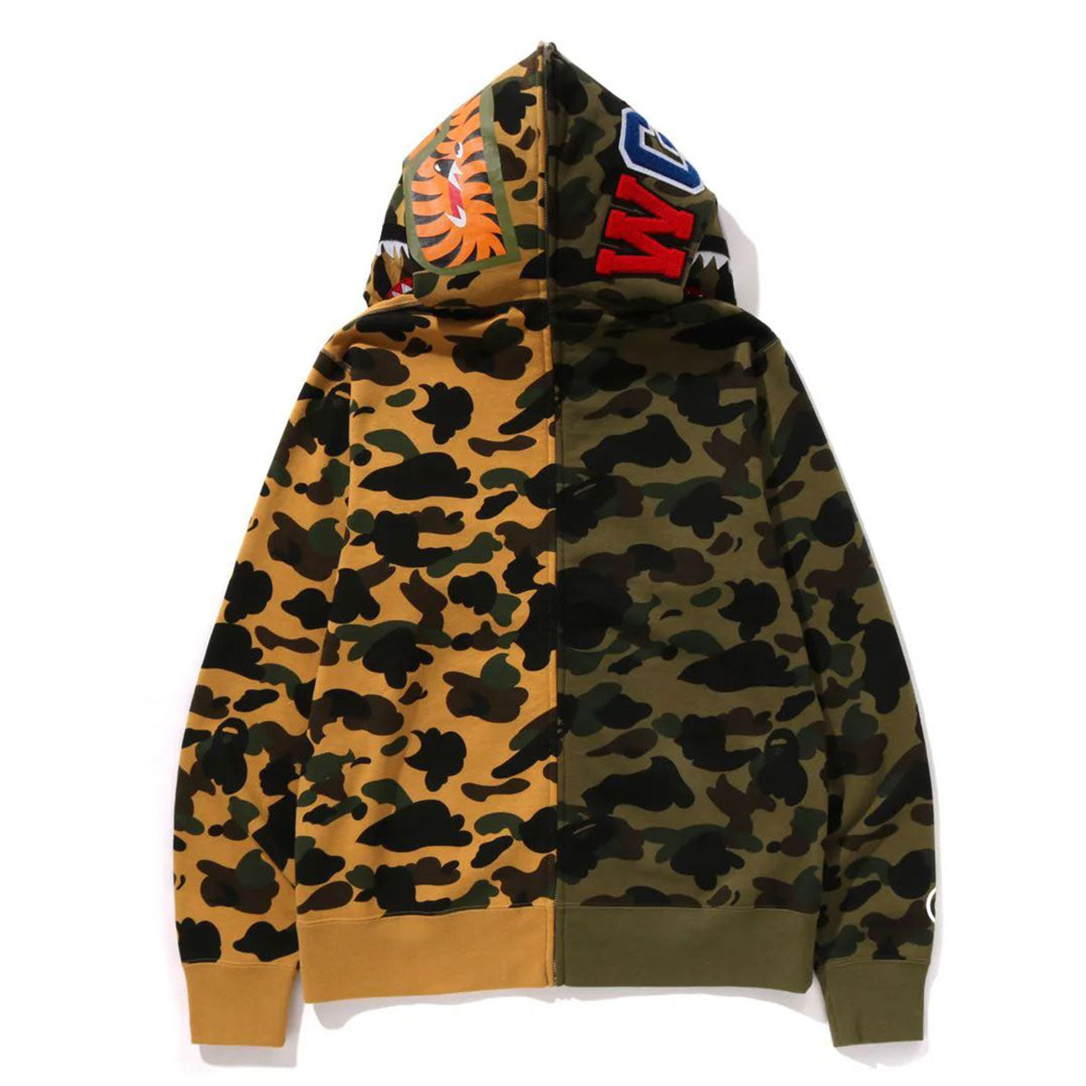 A BATHING APE アベイシングエイプ - 1ST CAMO SEPARATE SHARK FULL ZIP HOODIE YELLOW【1K70-115-010】