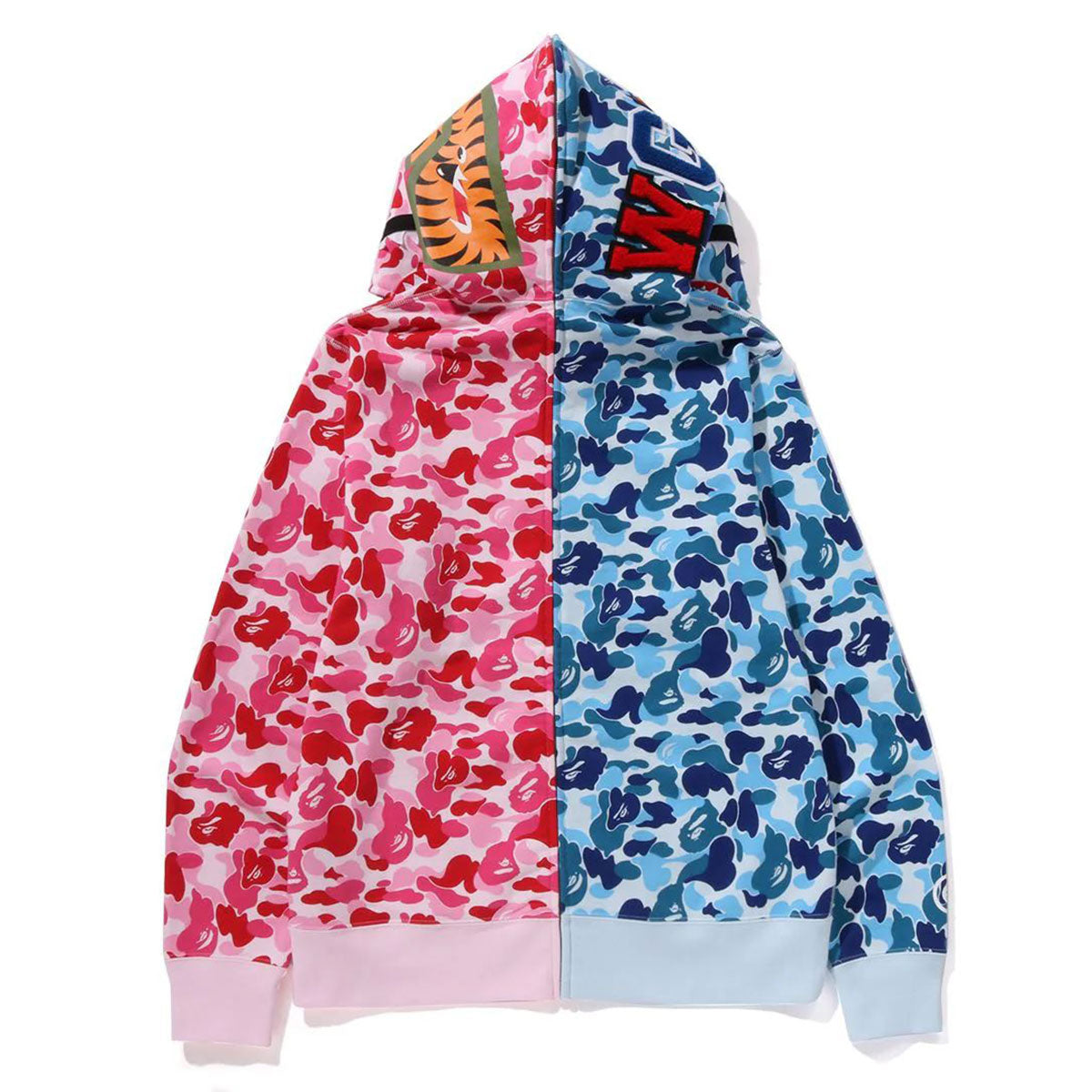 A BATHING APE アベイシングエイプ - ABC CAMO SEPARATE SHARK FULL ZIP HOODIE PINK【1K70-115-011】