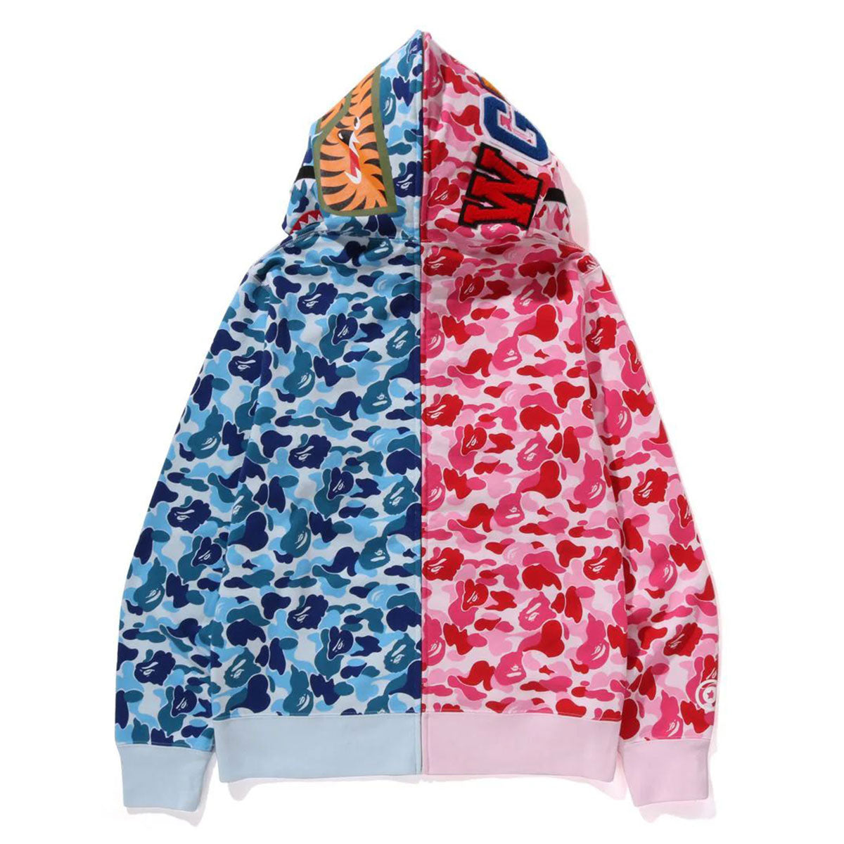 A BATHING APE アベイシングエイプ - ABC CAMO SEPARATE SHARK FULL ZIP HOODIE BLUE【1K70-115-011】