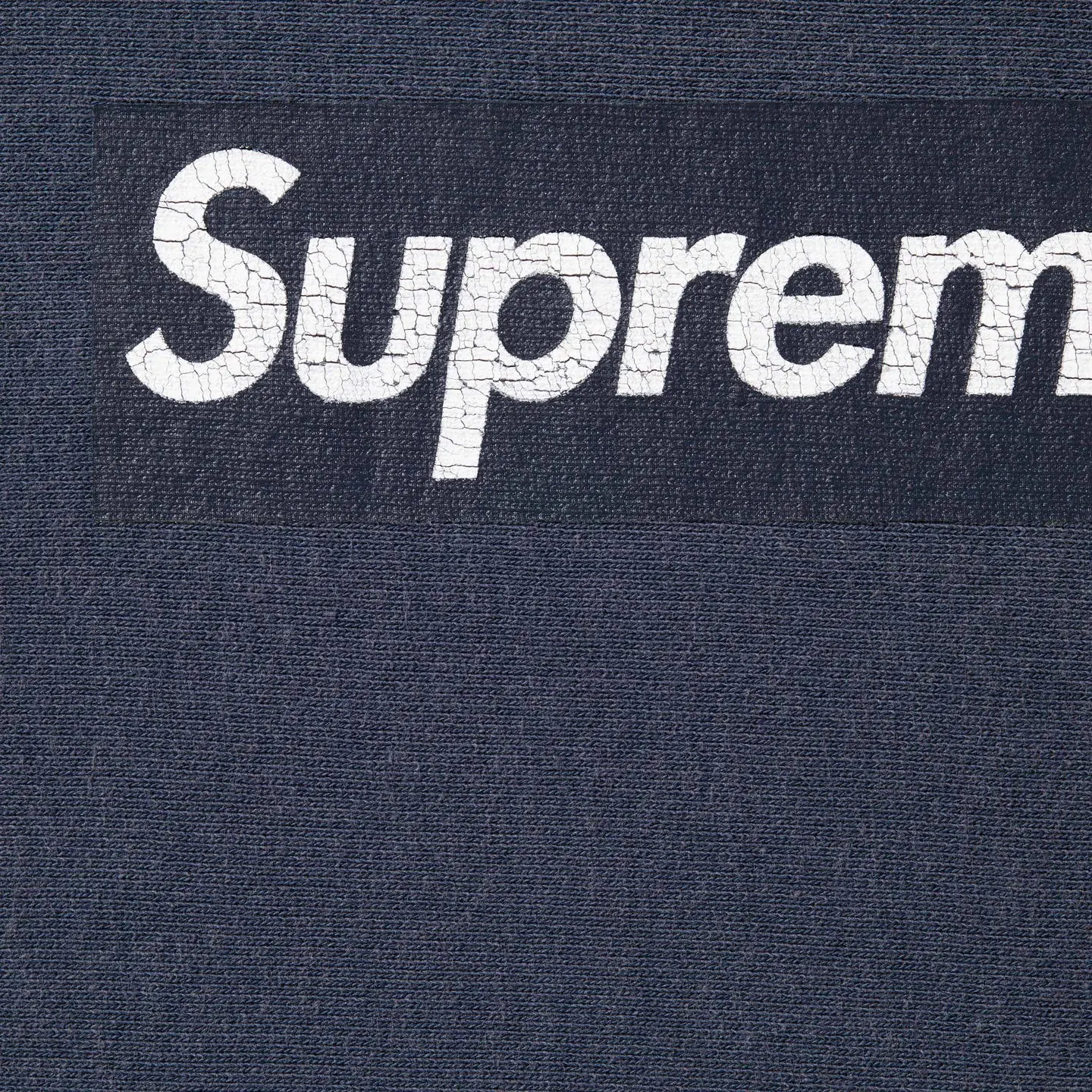 Supreme ‐ Washed Box Logo Crewneck Navy