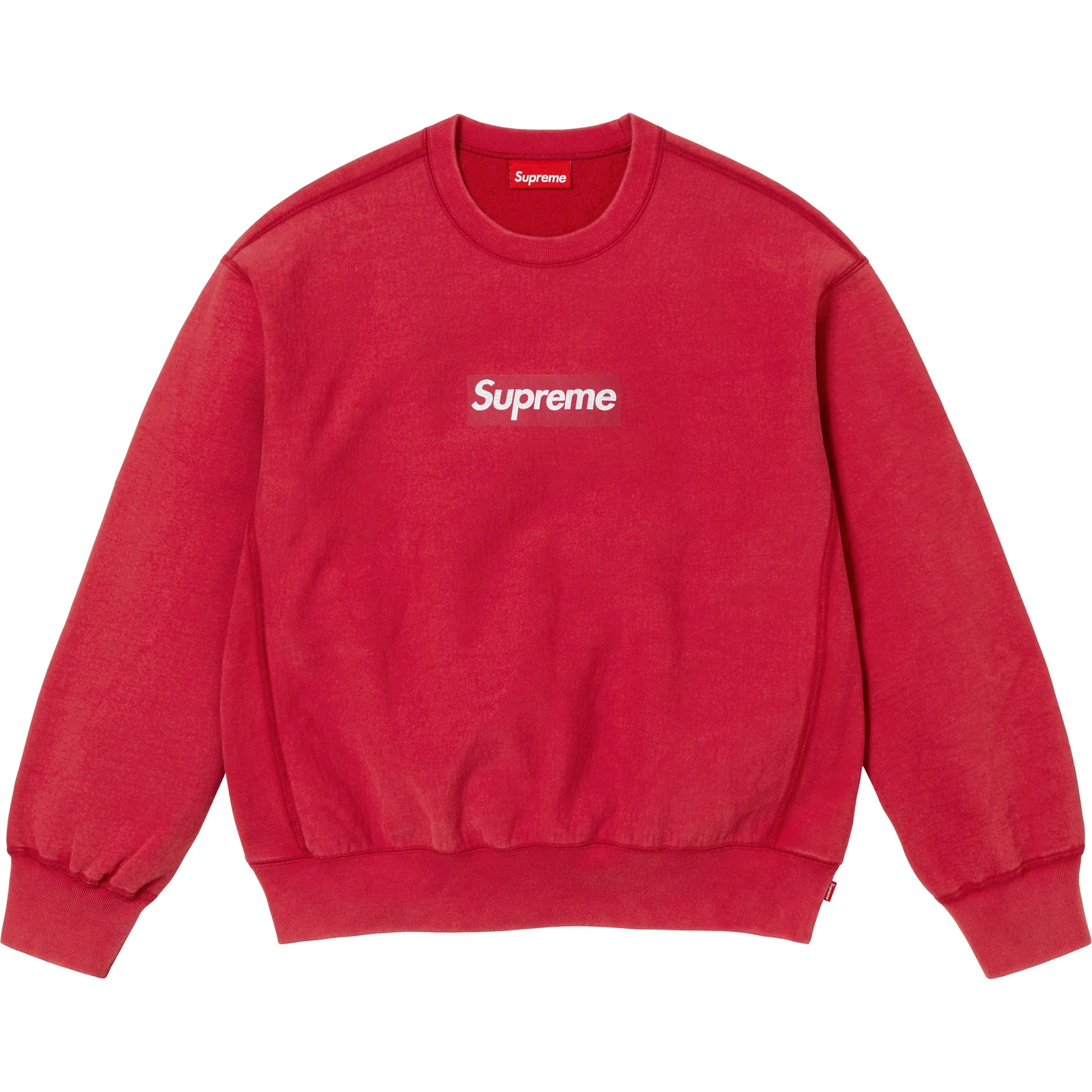 Supreme - Washed Box Logo Crewneck Red