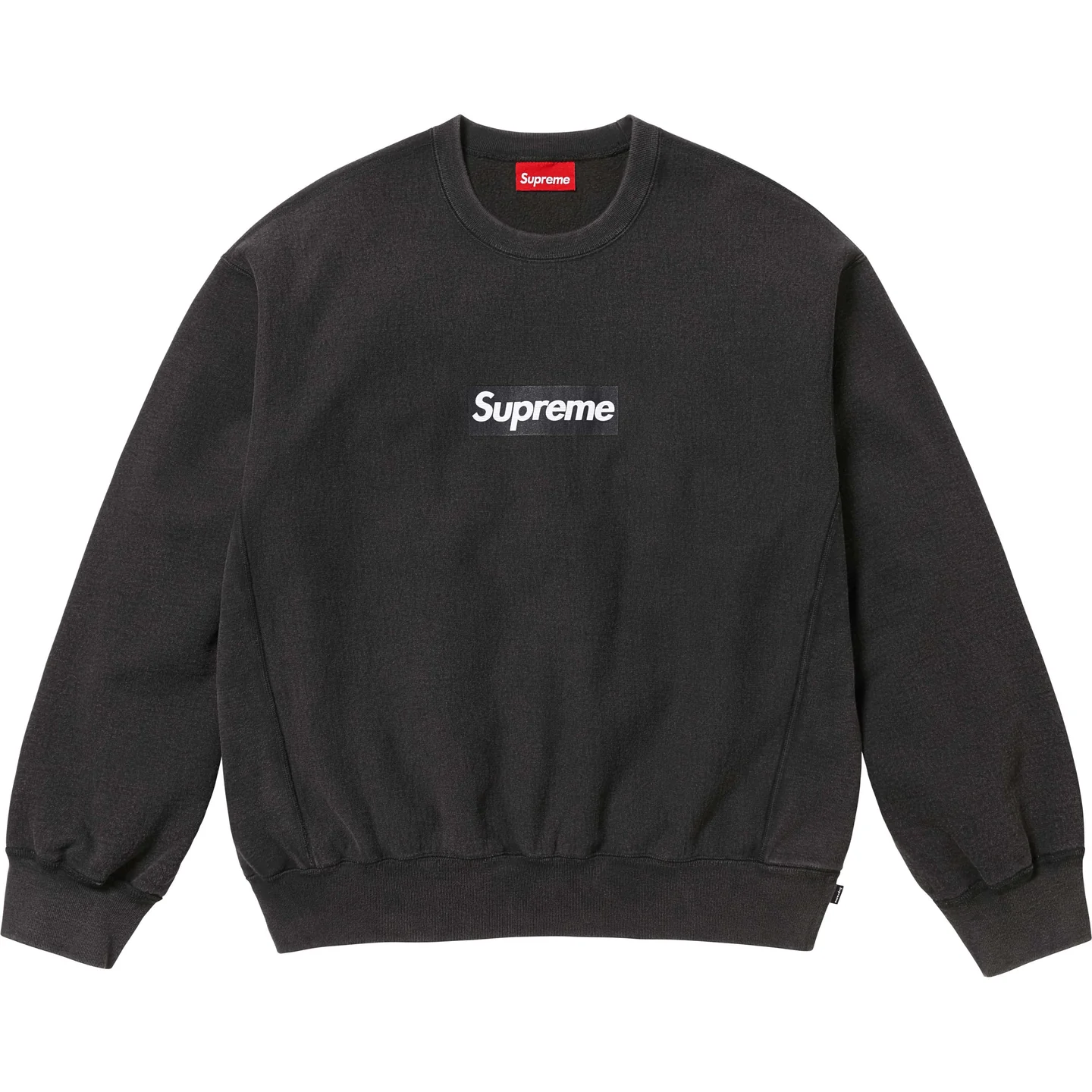 Supreme Washed Box Logo Crewneck Black