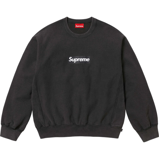 Supreme Washed Box Logo Crewneck Black