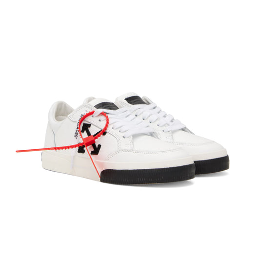 Off-White - NEW LOW VULCANIZED LEATHER 0110 WHITE/BLACK 【OMIS25-SLG0086】