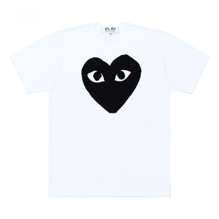 PLAY CDG BIG HEART T-SHIRT BLACK/WHITE プレイ デ ギャルソン ビッグハートTシャツ ブラック/ホワイト【AX-T070-051】