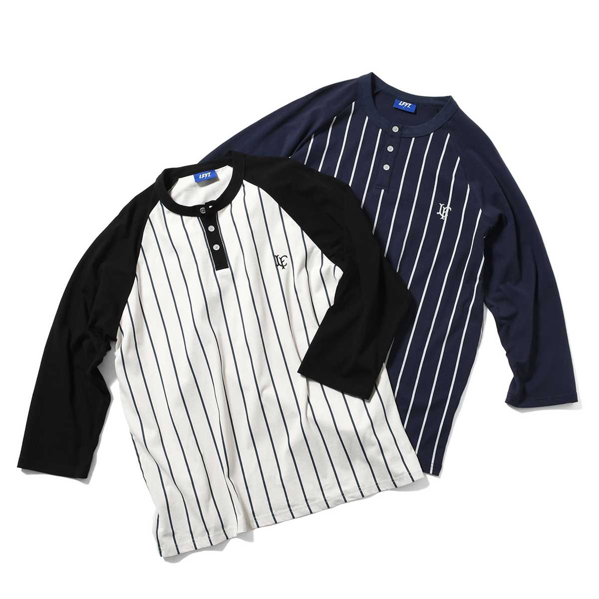 LFYT - PINSTRIPE RAGLAN SLEEVE TEE 【LS260102】