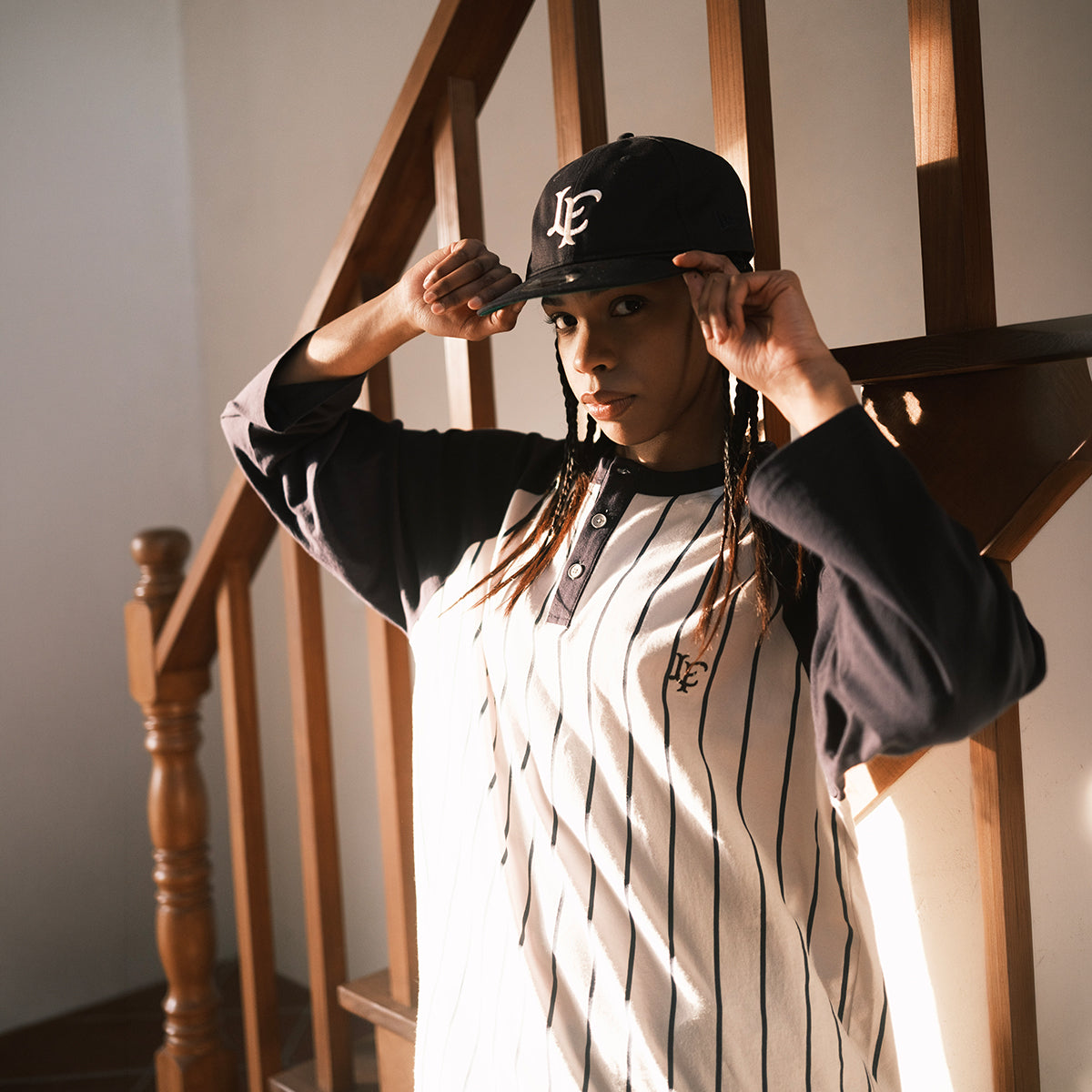 LFYT - PINSTRIPE RAGLAN SLEEVE TEE 【LS260102】