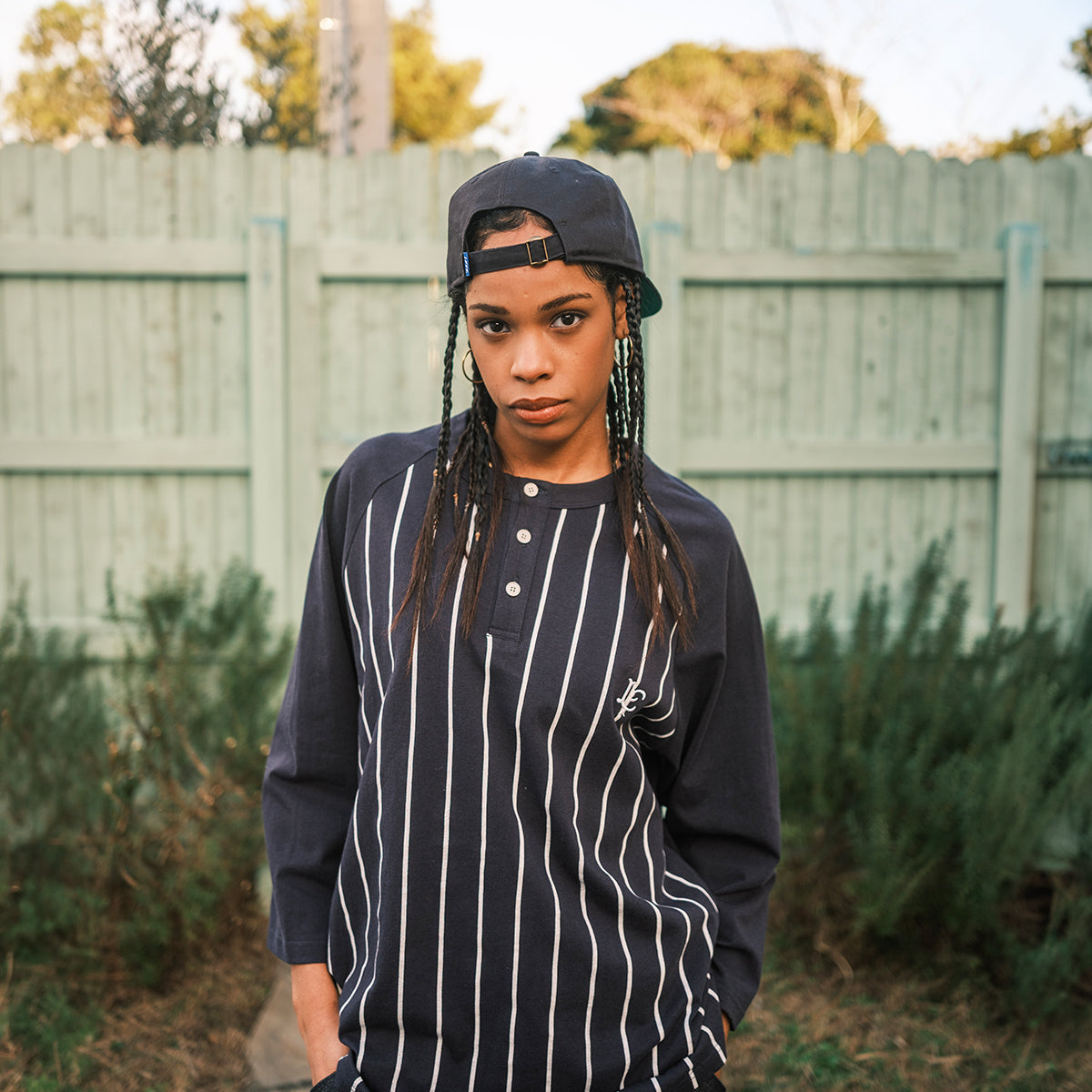 LFYT - PINSTRIPE RAGLAN SLEEVE TEE 【LS260102】