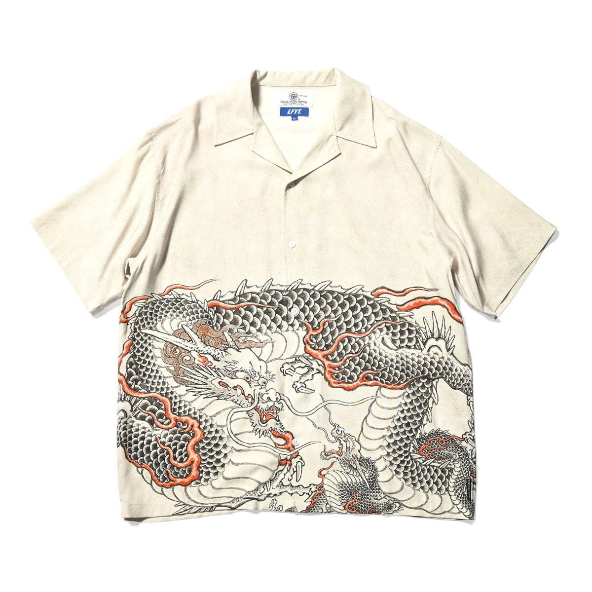 LFYT×THREE TIDES - ICHIBAY DRAGON S/S OPEN COLLAR SHIRT【LE240202】