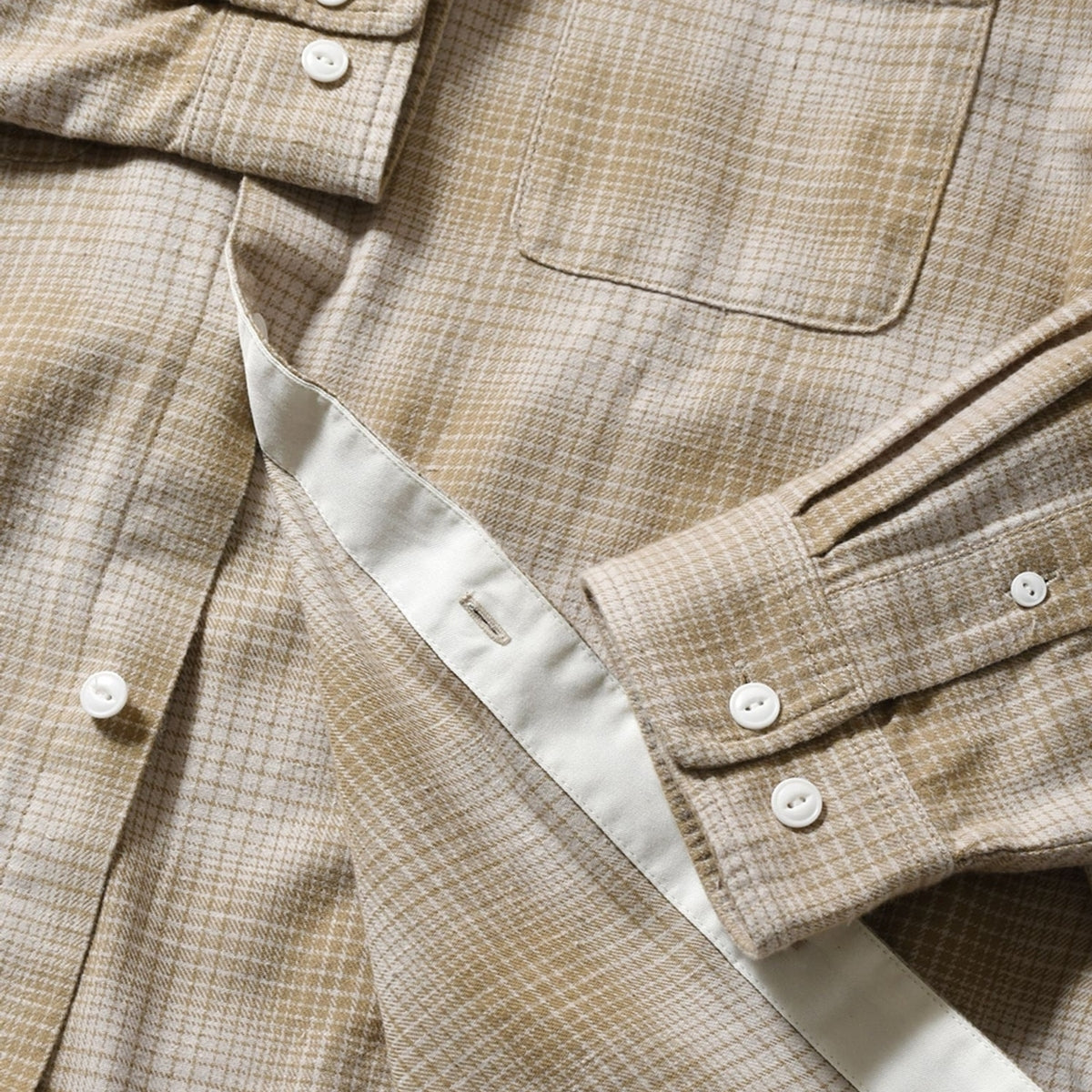 LFYT - NEP TWILL CHECK BAND COLLAR SHIRT LA250202