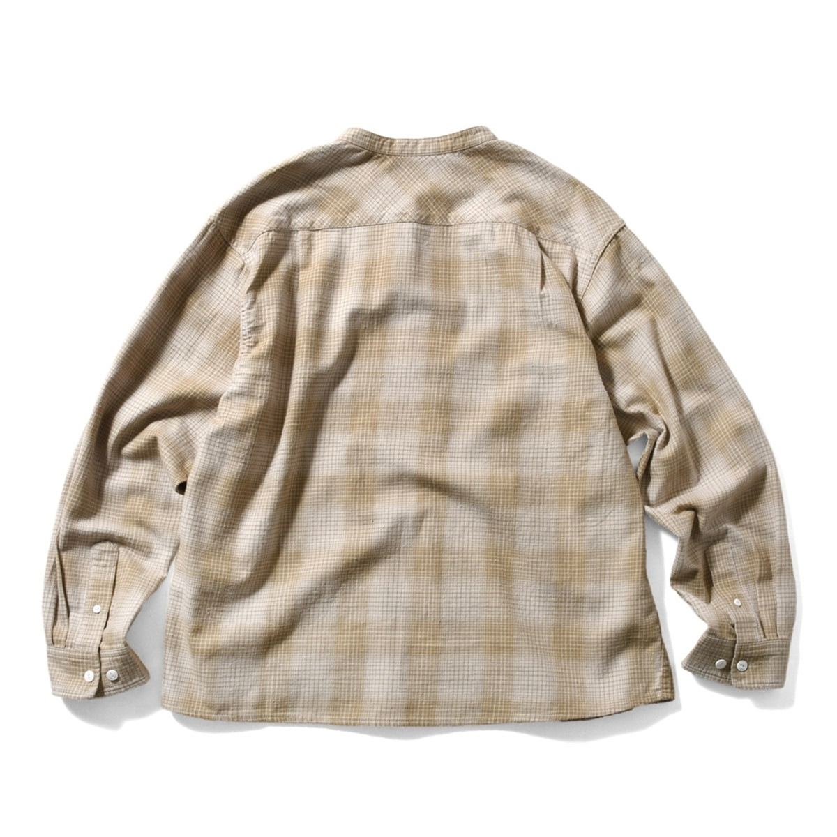 LFYT - NEP TWILL CHECK BAND COLLAR SHIRT LA250202