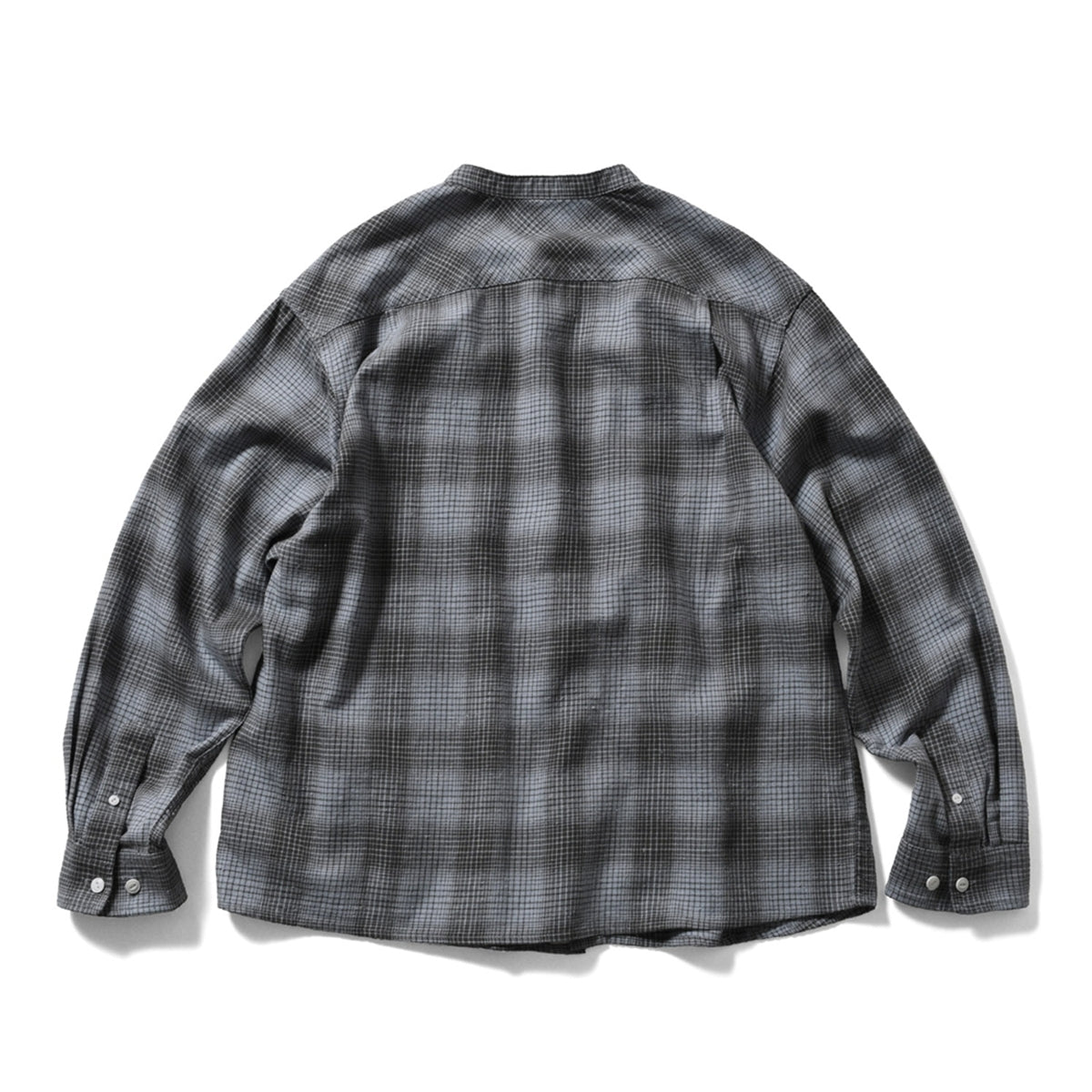 LFYT - NEP TWILL CHECK BAND COLLAR SHIRT LA250202