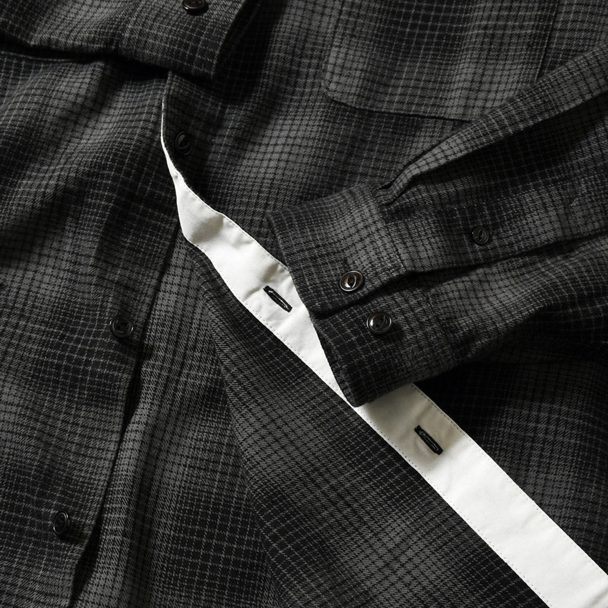 LFYT - NEP TWILL CHECK BAND COLLAR SHIRT LA250202