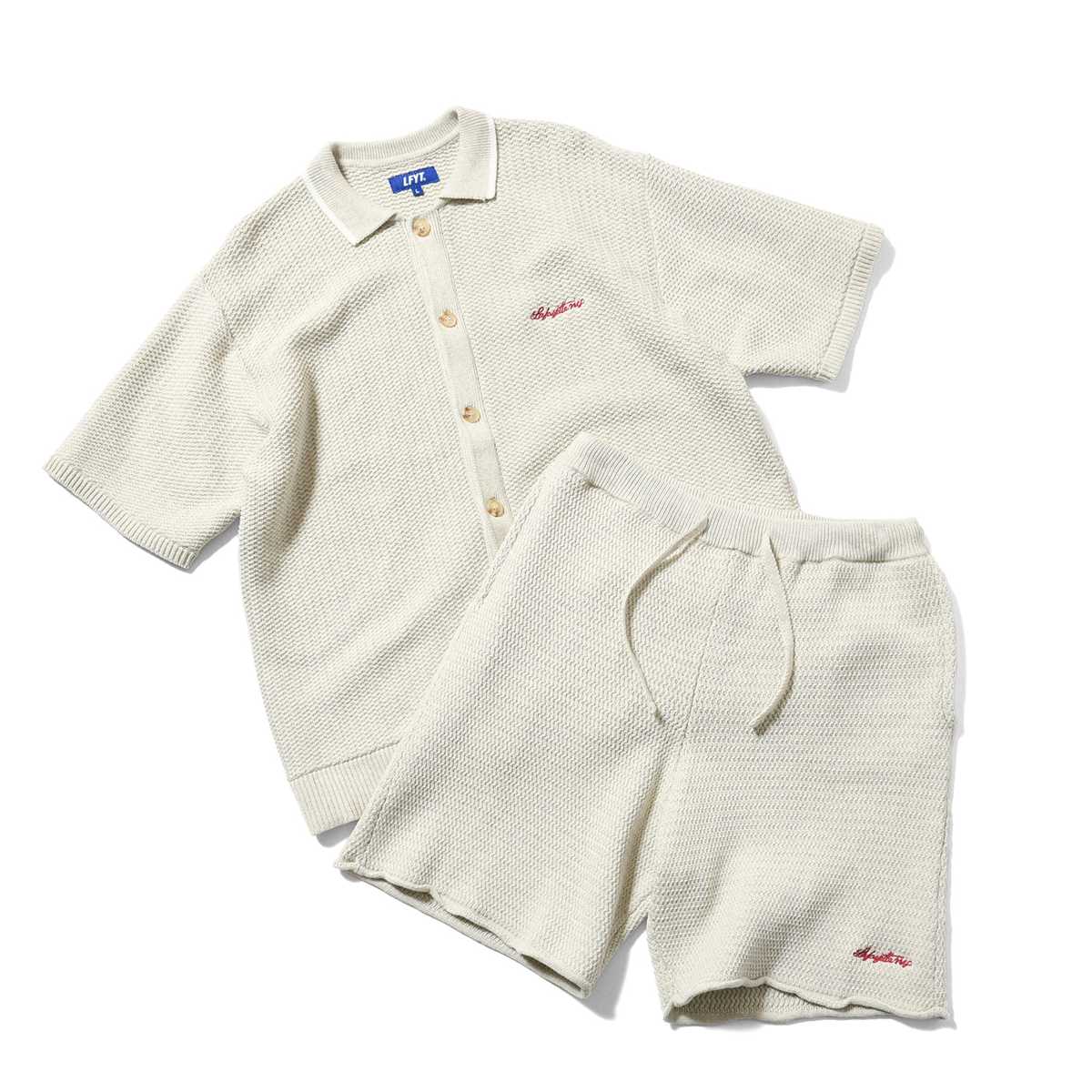 LFYT - RAVEN PATTERN SUMMER KNIT SHIRT 【LS260203】