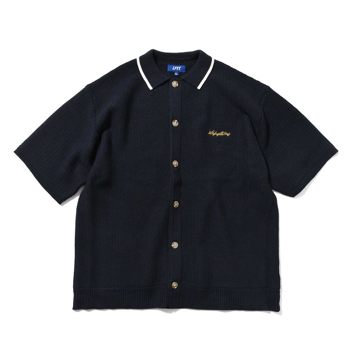 LFYT - RAVEN PATTERN SUMMER KNIT SHIRT 【LS260203】