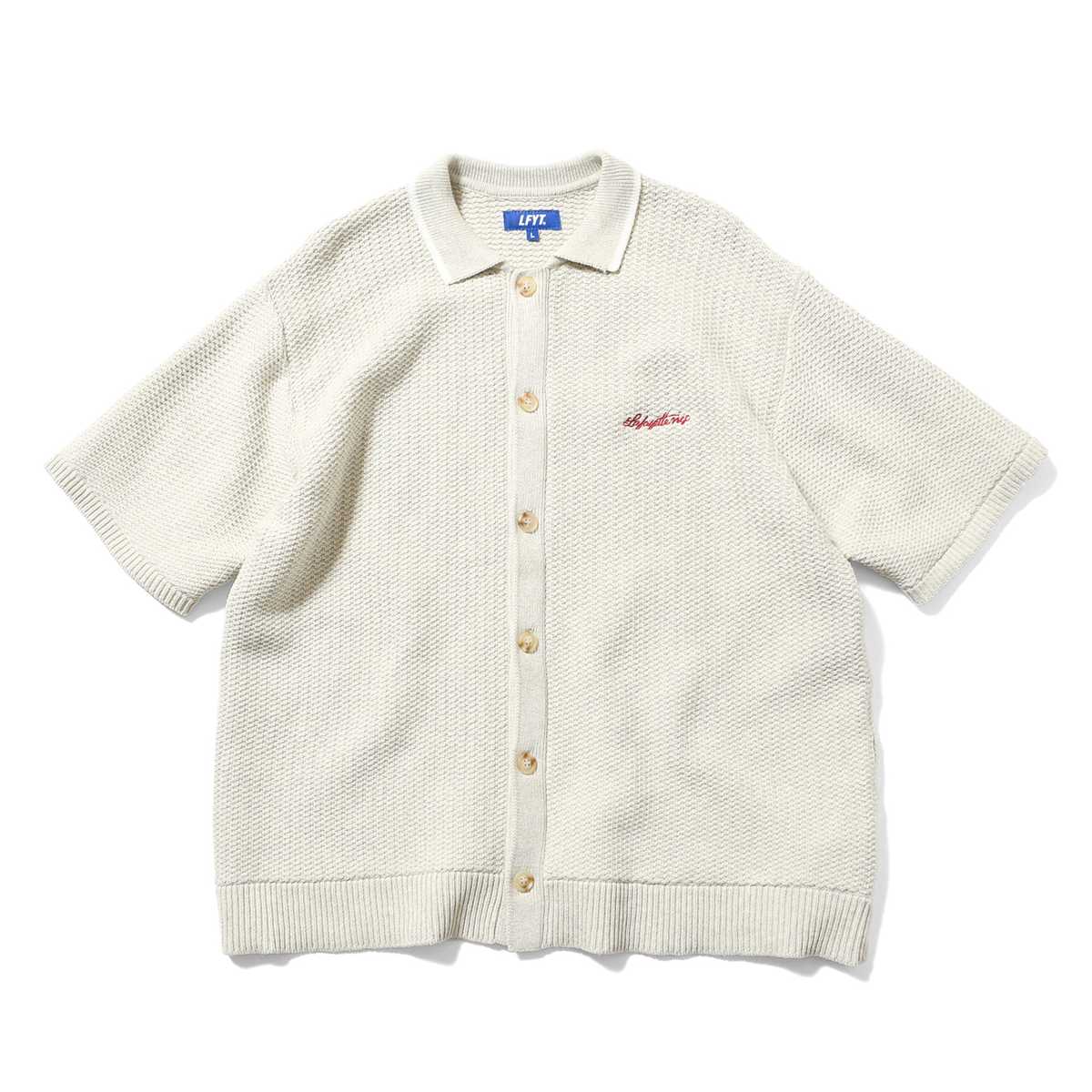 LFYT - RAVEN PATTERN SUMMER KNIT SHIRT 【LS260203】