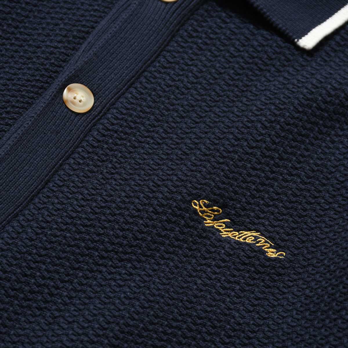 LFYT - RAVEN PATTERN SUMMER KNIT SHIRT 【LS260203】