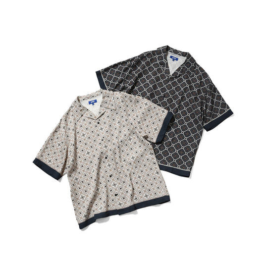 LFYT - ARABESQUE PATTERN OPEN COLLAR SHIRT【LS260206】