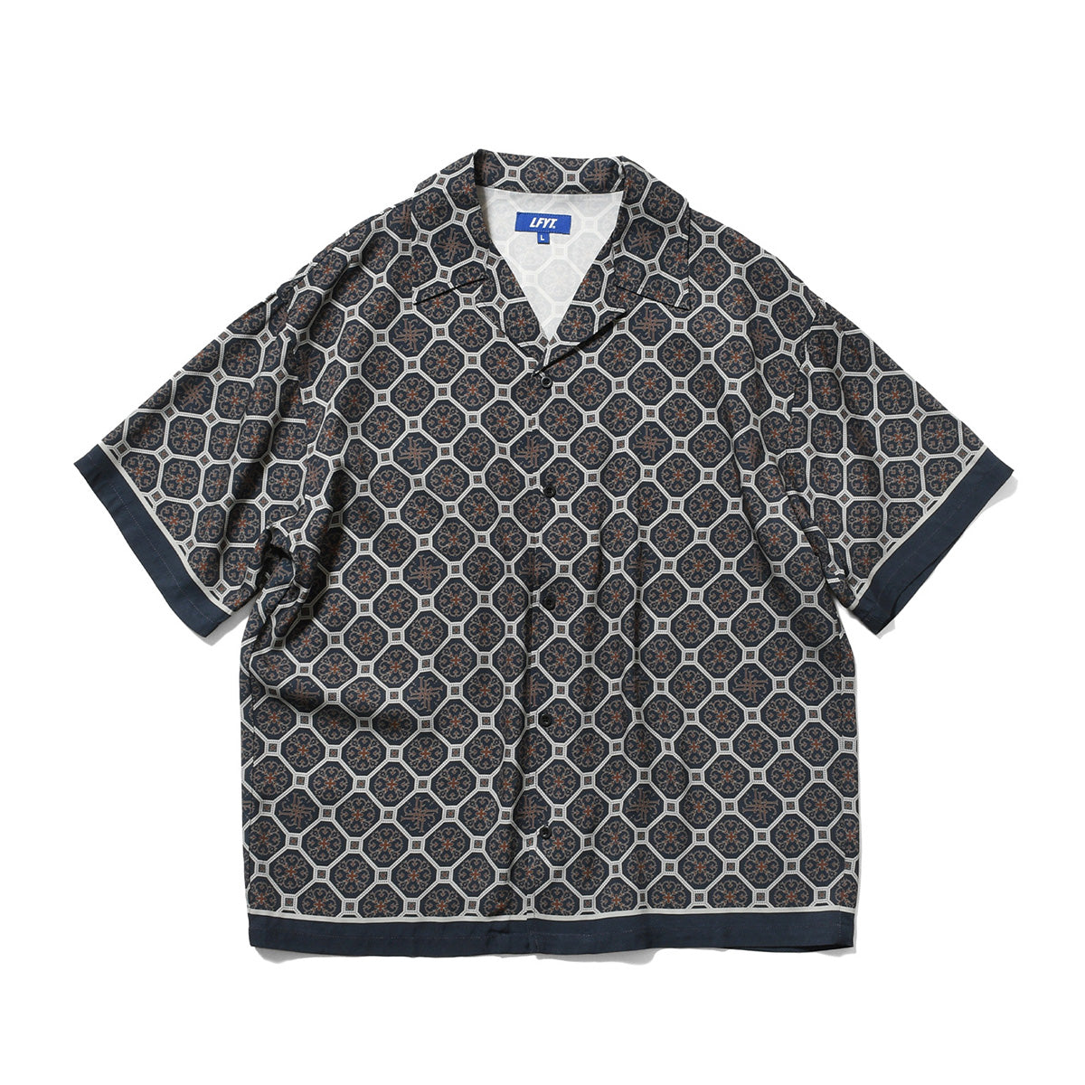 LFYT - ARABESQUE PATTERN OPEN COLLAR SHIRT【LS260206】