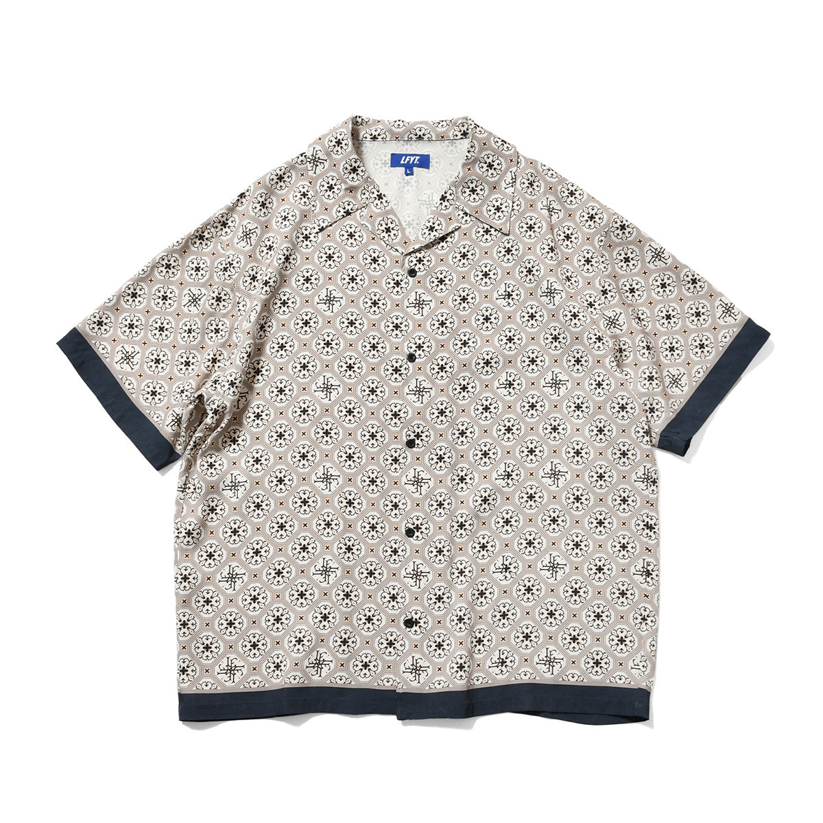 LFYT - ARABESQUE PATTERN OPEN COLLAR SHIRT【LS260206】