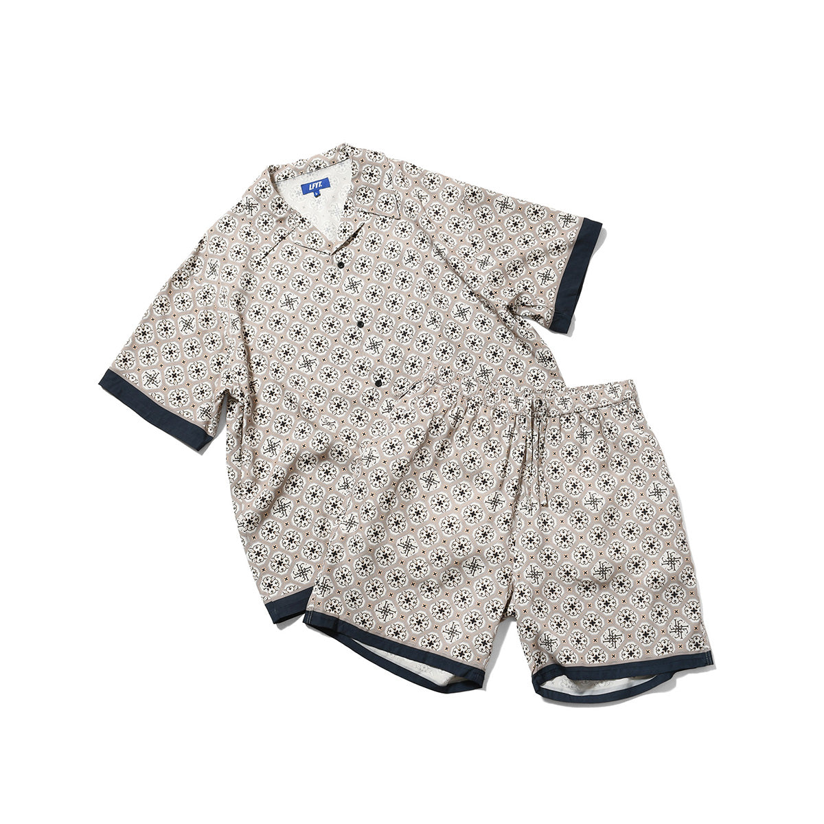 LFYT - ARABESQUE PATTERN OPEN COLLAR SHIRT【LS260206】