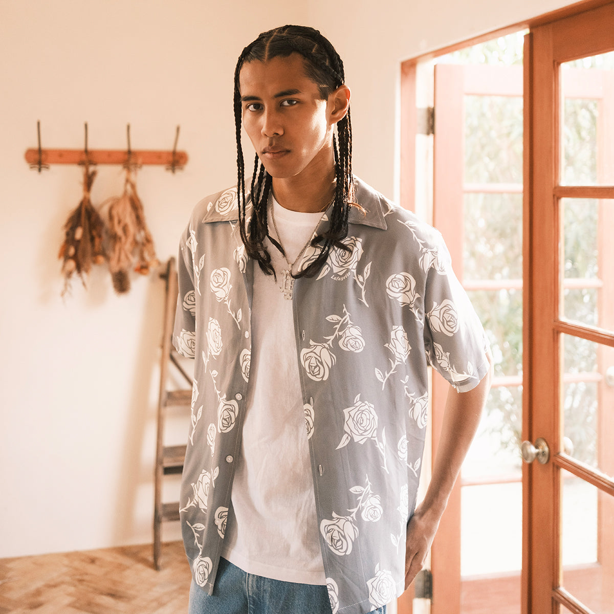 LFYT - ROSE OPEN COLLAR SHIRT【LS260207】