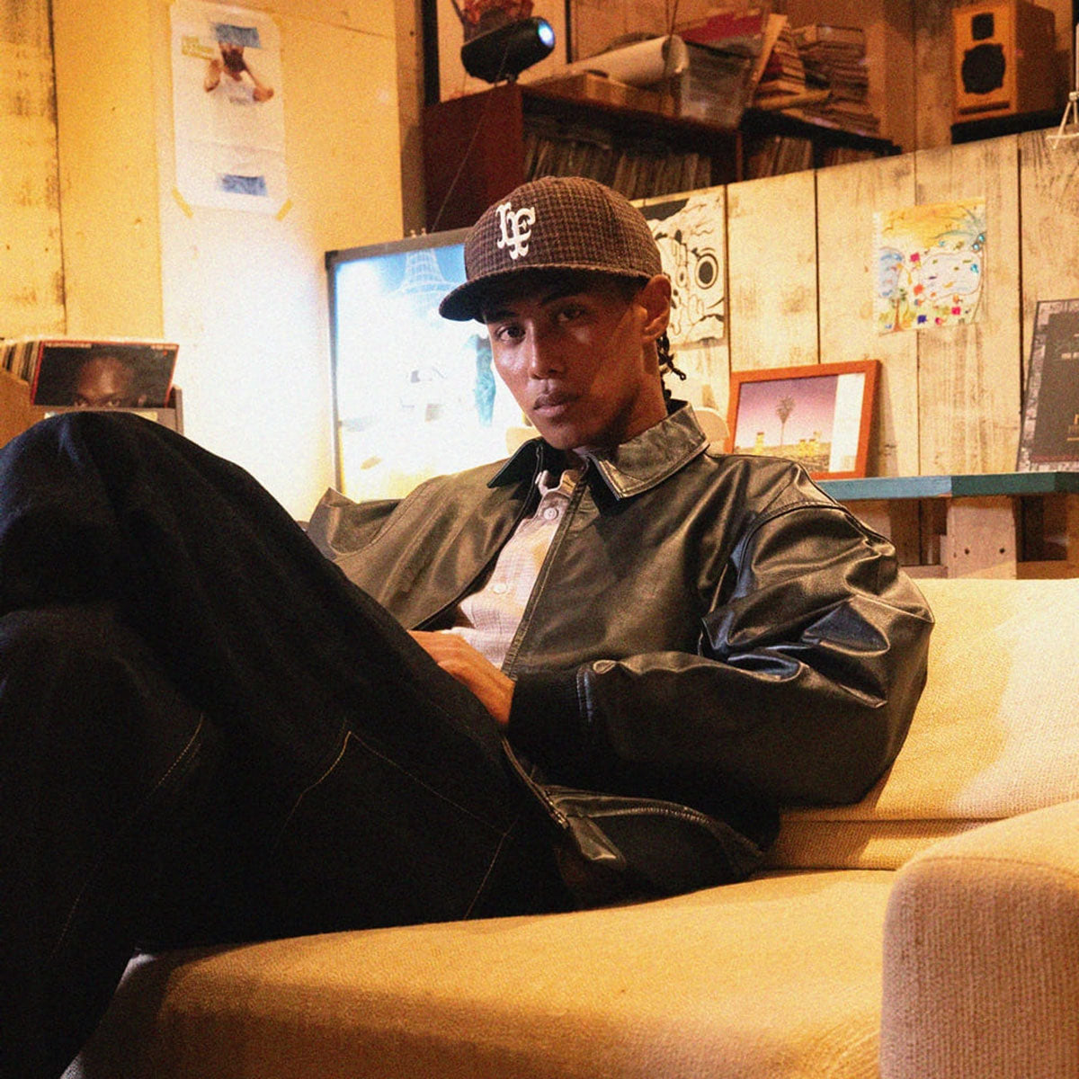 LEATHER EMBOSS JACKET【LA251006】