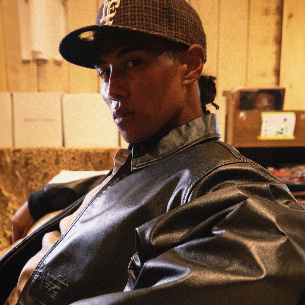 LEATHER EMBOSS JACKET【LA251006】