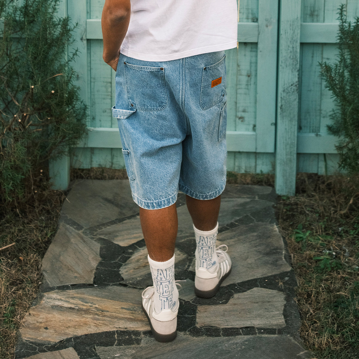 LFYT  -  DOUBLE KNEE DENIM PAINTER SHORTS【LS261302】