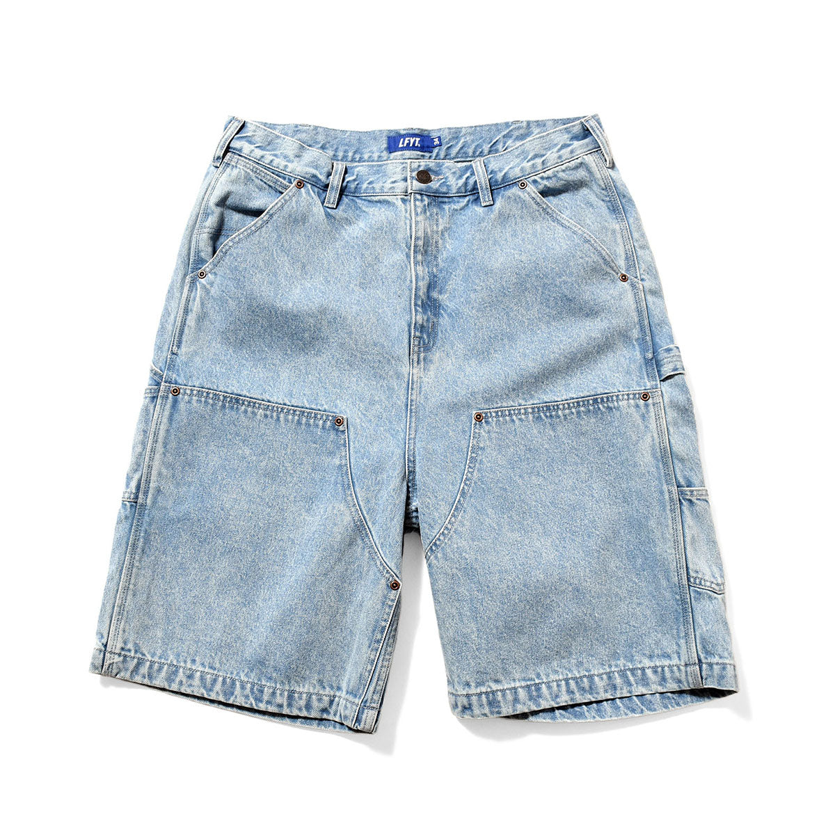 LFYT  -  DOUBLE KNEE DENIM PAINTER SHORTS【LS261302】