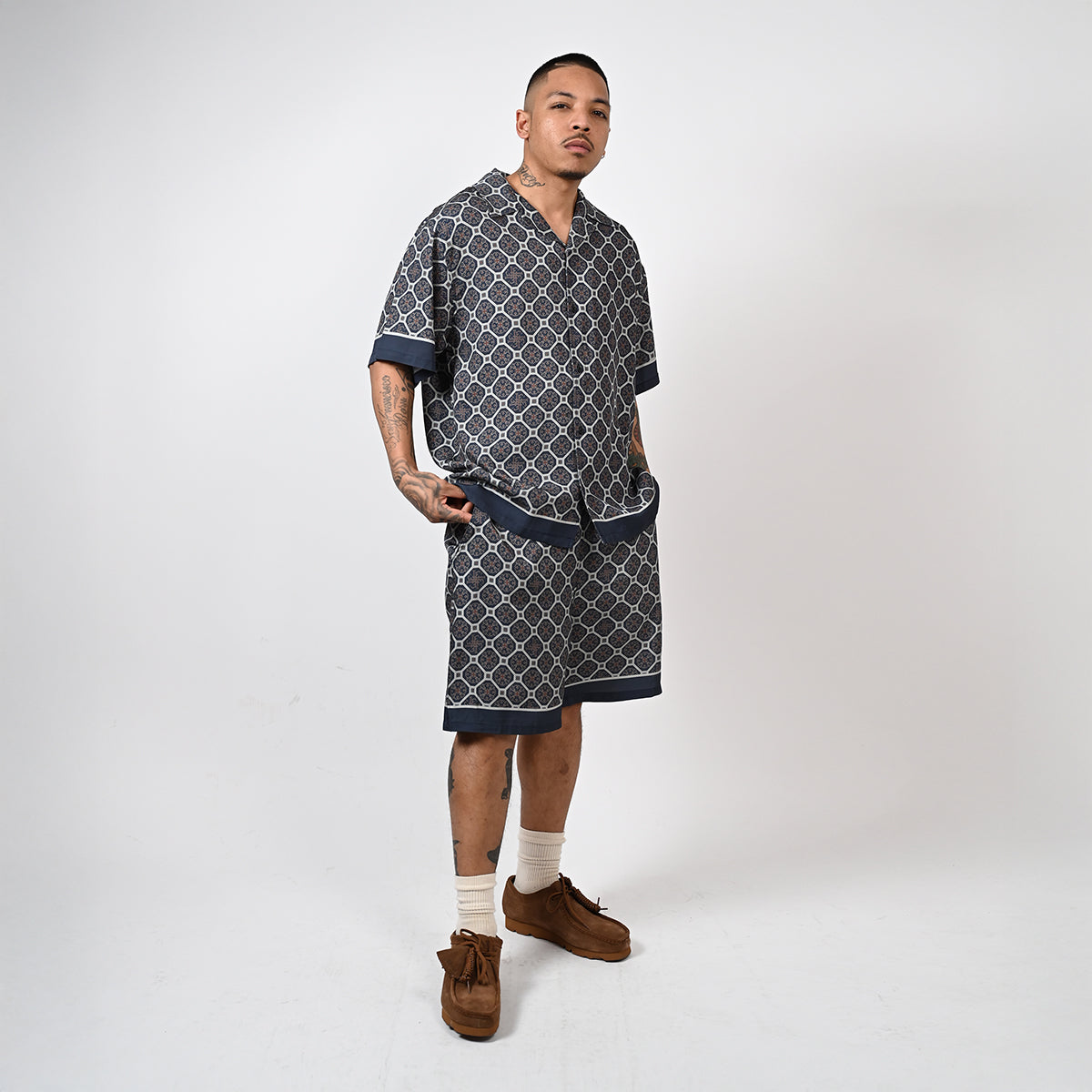 LFYT - ARABESQUE PATTERN EASY SHORTS【LS261303】
