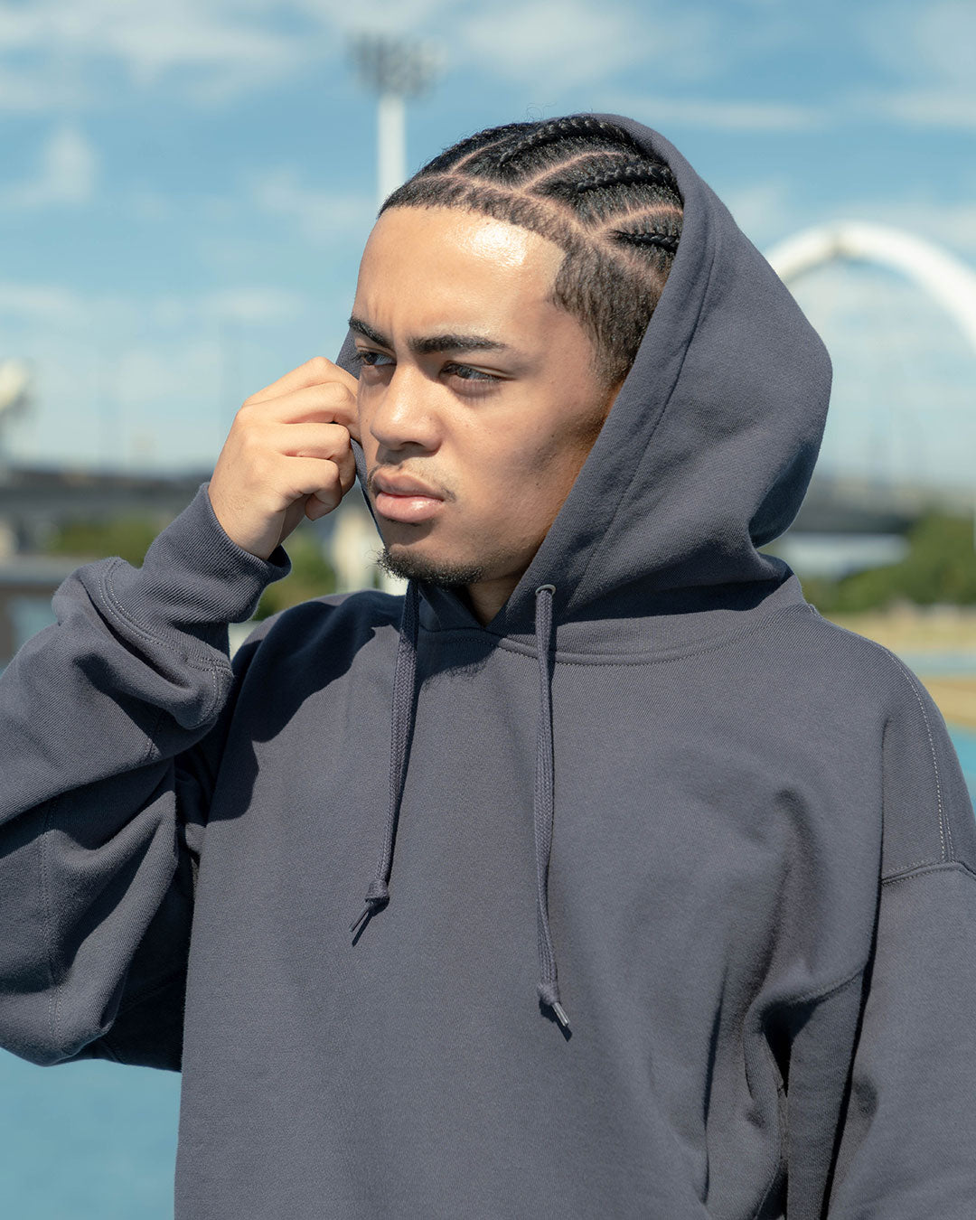 RUSSELL ATHLETIC | HOMEGAME - PRO COTTON LOOPBACK TERRY SWEAT HOODIE BLACK 【26FW-HG-001】