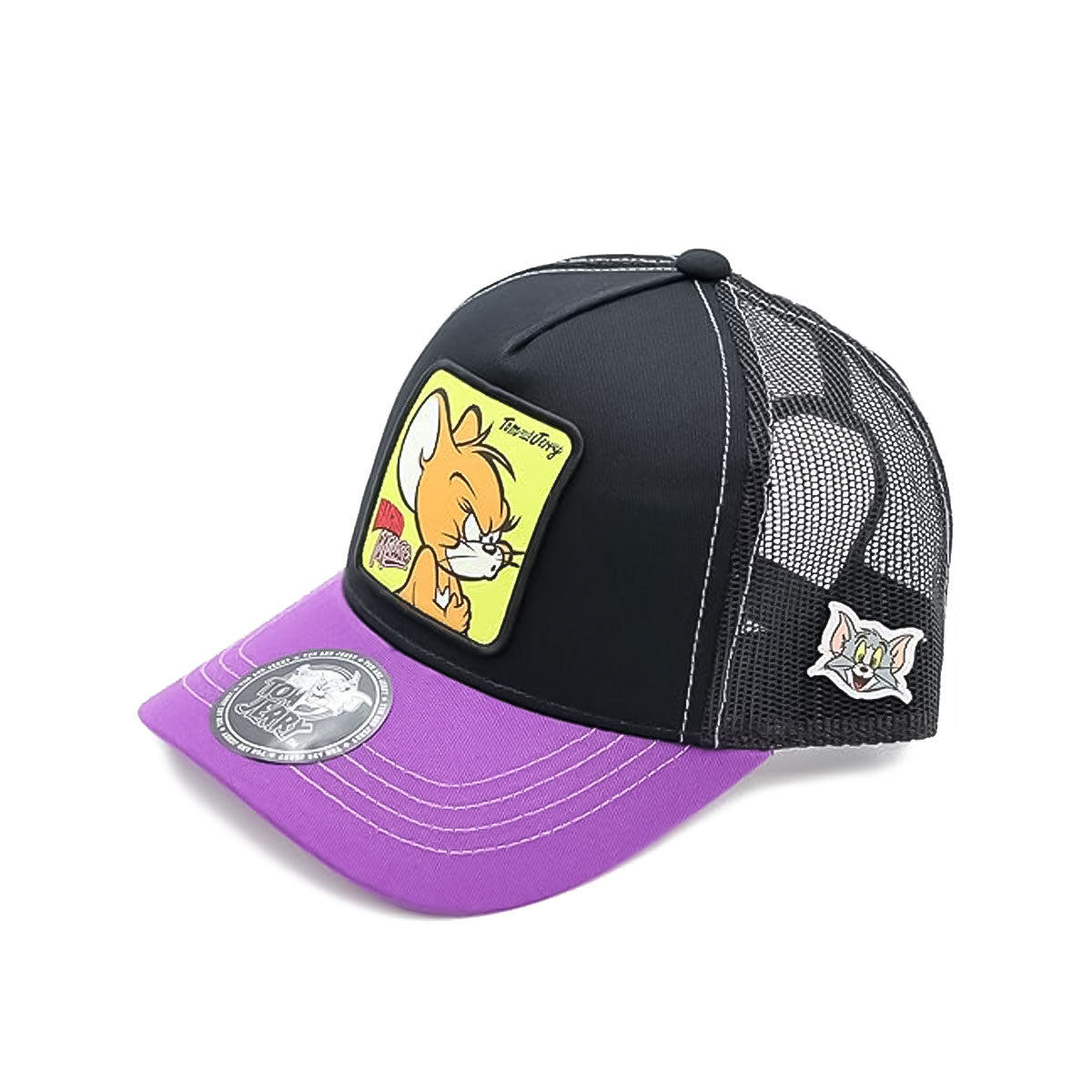 TOMandJERRY MACHO MOUSE TRUCKER CAP BK/PUR 【WNTJ-MCP02】