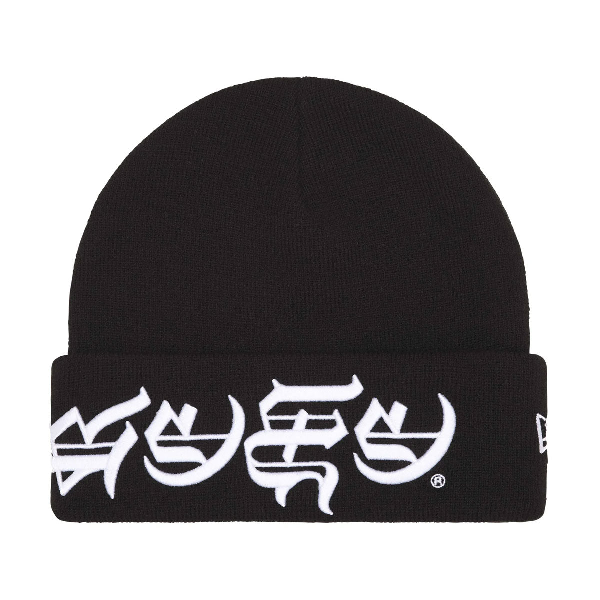 Supreme × New Era - Blackletter Beanie BLACK