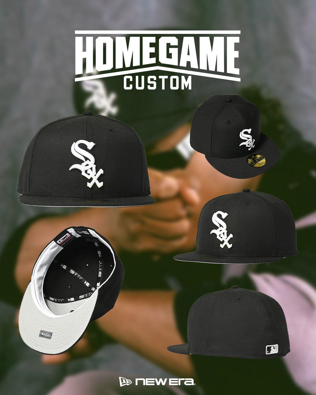 NEW ERA - CHICAGO WHITE SOX CO 59FIFTY OLD AUTH BLACK/WHITE【11458996】