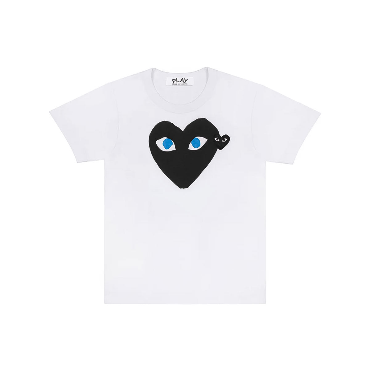 PLAY CDG T-SHIRT "WHITE/BLACK (BLUE EYES-BLACK MINI HEART) " プレイ コム デ ギャルソン "ホワイト/ブラック (ブルーアイズ ブラックミニハート)""【AX-T088-051】