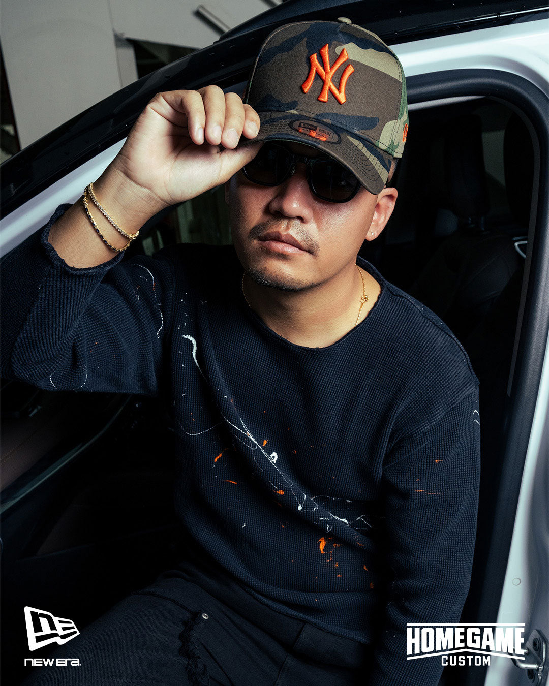 NEW ERA - NEW YORK YANKEES CO 1962 WS 9FORTY A-FRAME WOODLAND CAMO/ORANGE 【15196183】