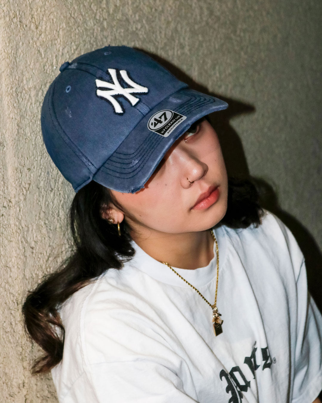 ’47 BRAND New York Yankees - CLEAN UP WELL-WORN RUSTED NAVY【14920508 47A-CLP-B-WTHRD17HTS-T5A】