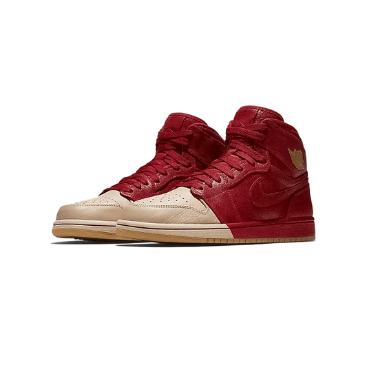 NIKE GIRLS WMNS AIR JORDAN 1 RETRO HIGH PRM「健身房紅/金屬金」耐吉女式 Air Jordan 1 Retro High Premium「健身房紅/金屬金」 [AH7389-607]