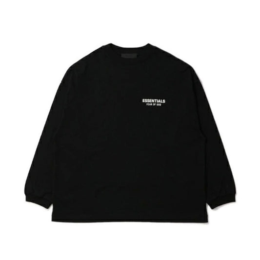 Fear of God ESSENTIALS - JERSEY LONG SLEEVE T-SHIRT BLACK【125HO244370F】