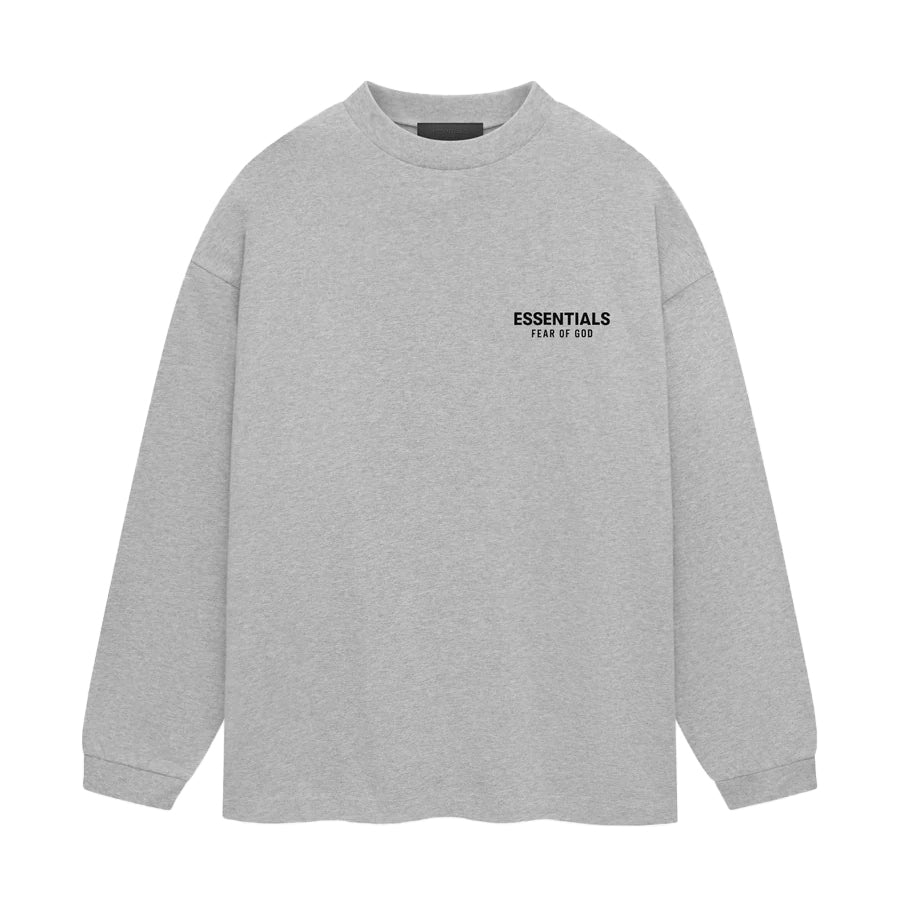 Fear of God ESSENTIALS JERSEY LONG SLEEVE T-SHIRT LIGHT GRAY 【125HO244378F】