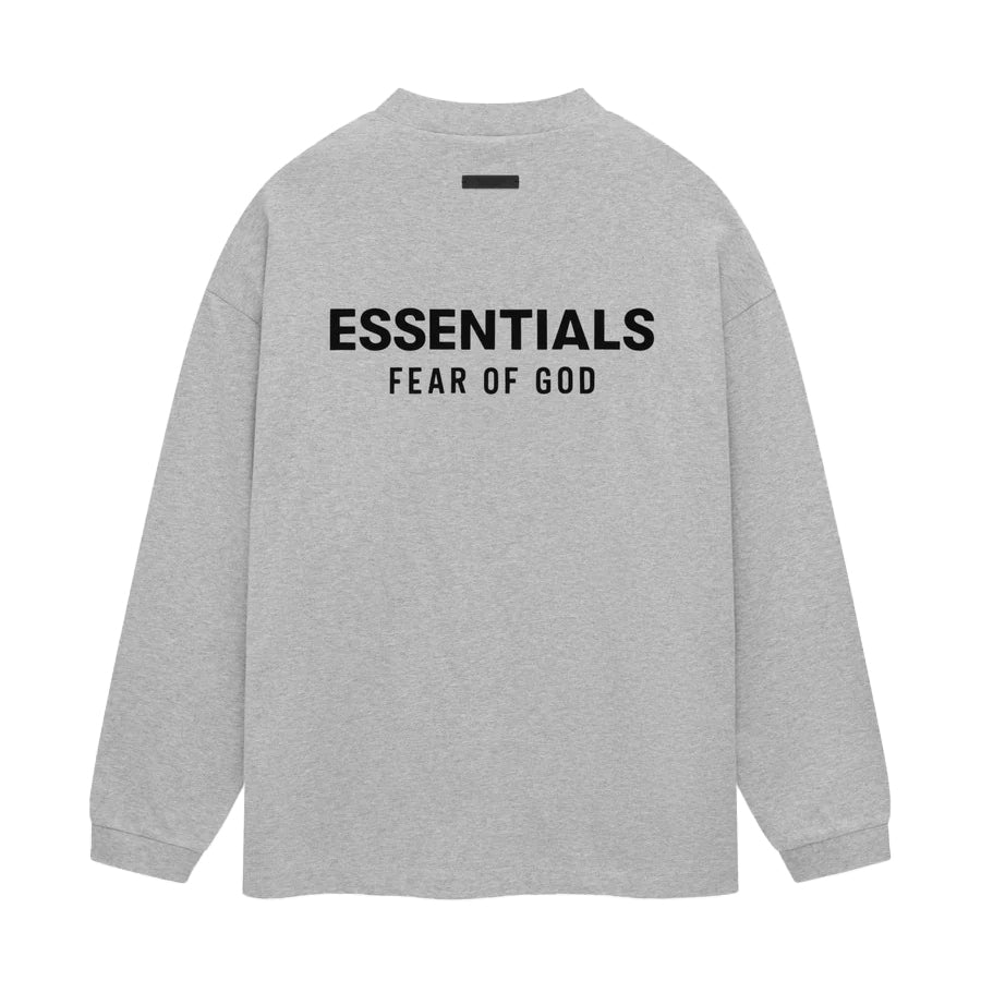 Fear of God ESSENTIALS JERSEY LONG SLEEVE T-SHIRT LIGHT GRAY 【125HO244378F】