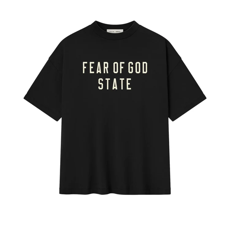 Fear of God ESSENTIALS - 90S Fit T-Shirts JET BLACK【125SP254470F】