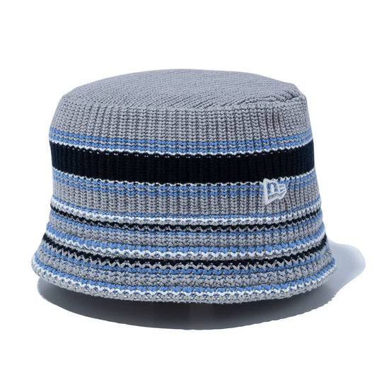 NEW ERA - KNIT BUCKET MULTI BORDER LIGHT GRY 【14518194】